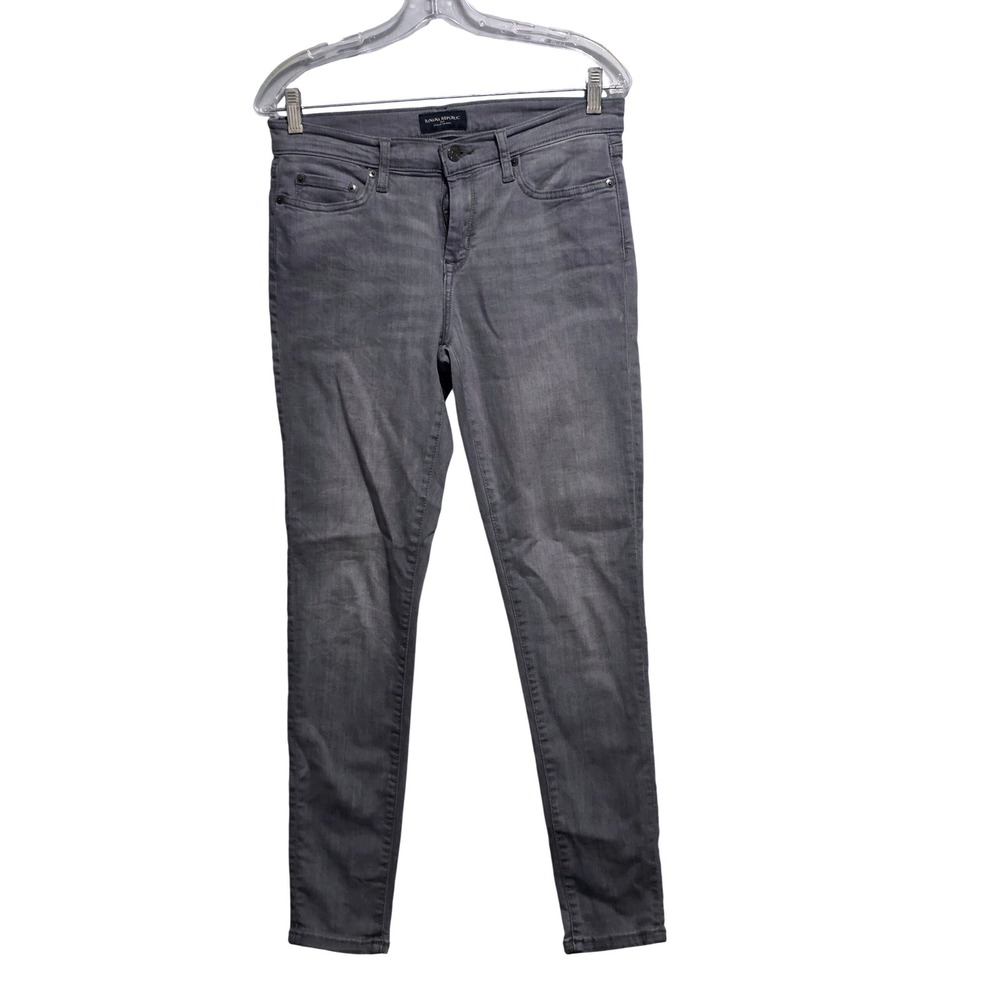 Banana Republic Sculpt‎ Skinny Gray Jeans Womens 29/8 Mid Rise Stretch Denim